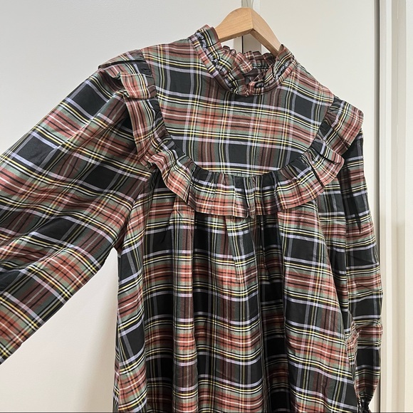DÔEN Bromley Holiday Dress in Alcott Plaid - Small - Picture 6 of 7